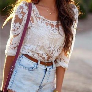 Spool 72 Sheer Lace Top